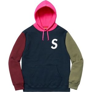 Supreme - S Logo Colorblocked Hooded Sweatshirt